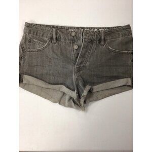 Distressed VTG/Grunge Volcom Gray Button Fly Stoned Rolled Jean Shorts Size 3 🤍
